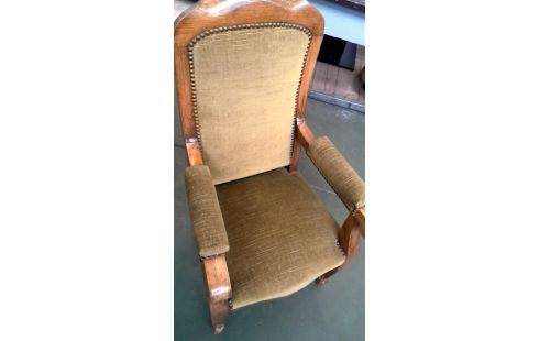 KINDERSTUHL, , HOLZ GRÜN SAMT