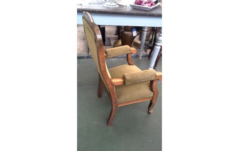 KINDERSTUHL, , HOLZ GRÜN SAMT