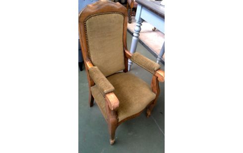 KINDERSTUHL, , HOLZ GRÜN SAMT