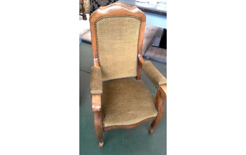 KINDERSTUHL, , HOLZ GRÜN SAMT