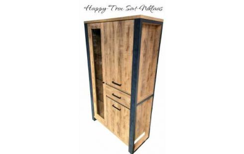 ESCAPARATE LA UNIDAD, , MADERA LOOK 3 PUERTAS 1 CAJÓN ILUMINADO