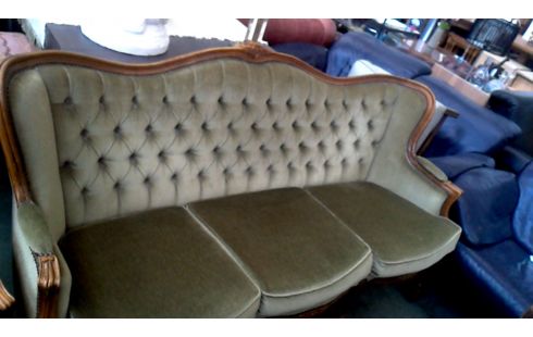 SALÓN ESTILO LUIS XV VERDE TERCIOPELO