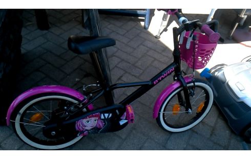 VELO ENFANT, , B'TWIN NOIR ROSE