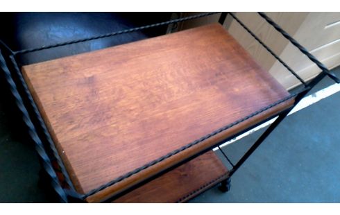 CHARRETTE, , BAR RUSTIQUE FER FORGE CHENE