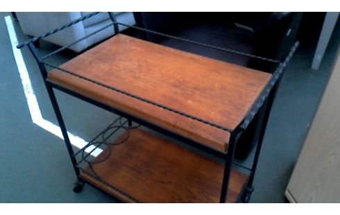 CHARRETTE, , BAR RUSTIQUE FER FORGE CHENE