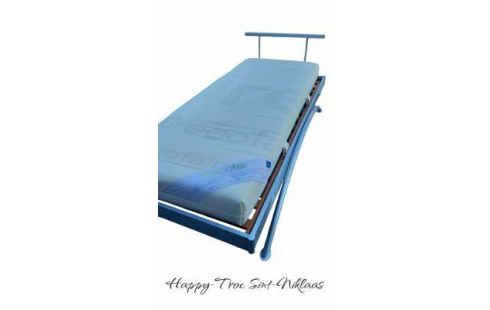 BETT 90X200 GRAU METALL MET, , MATRATZE