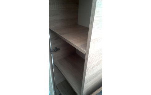ELEMENT HAUT, , ARMOIRE 1 PORTE CERUSE, , BOIS LOOK