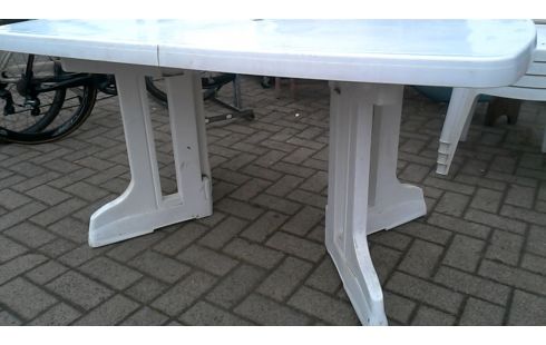 GARTENTISCH WEISS PVC KLAPPBAR