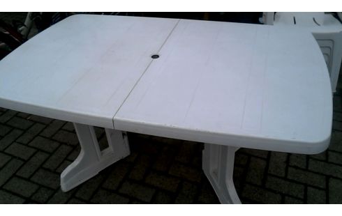 GARTENTISCH WEISS PVC KLAPPBAR
