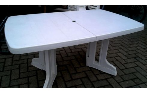 GARTENTISCH WEISS PVC KLAPPBAR
