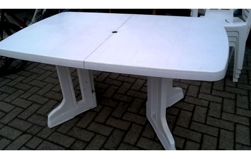 GARTENTISCH WEISS PVC KLAPPBAR