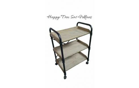 MEUBLE D'APPOINT, , MOBILE, , BOIS NOIR METAL