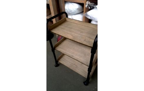 MEUBLE D'APPOINT, , MOBILE, , BOIS NOIR METAL