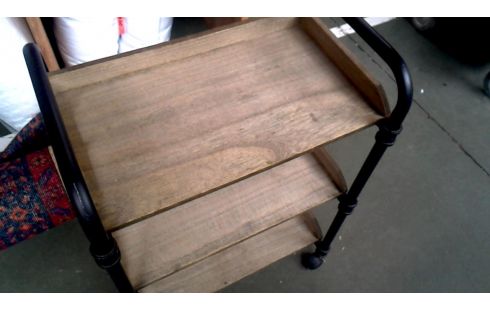 MEUBLE D'APPOINT, , MOBILE, , BOIS NOIR METAL