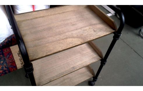 MEUBLE D'APPOINT, , MOBILE, , BOIS NOIR METAL