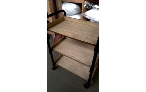 MEUBLE D'APPOINT, , MOBILE, , BOIS NOIR METAL