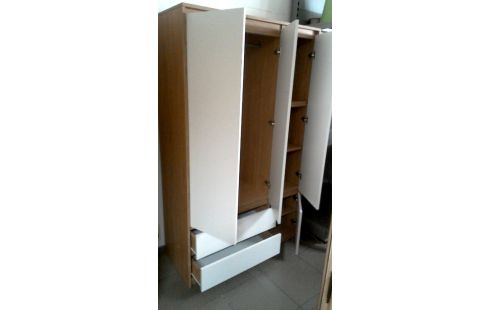 ROPERO BLANCA, , MADERA LOOK 4 PUERTAS 2 CAJONES