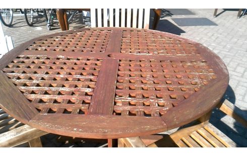 TUINTAFEL TEAK ROND ROYAL ARROW