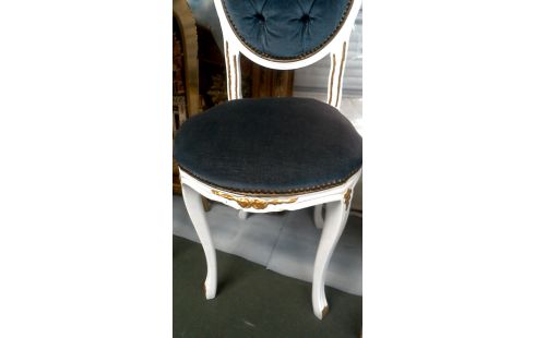 STUHL STIL LUDWIG XIV BLAU SAMT