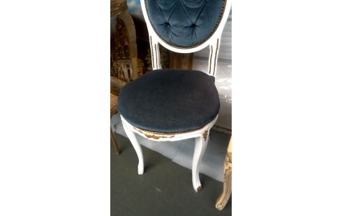 STUHL STIL LUDWIG XIV BLAU SAMT