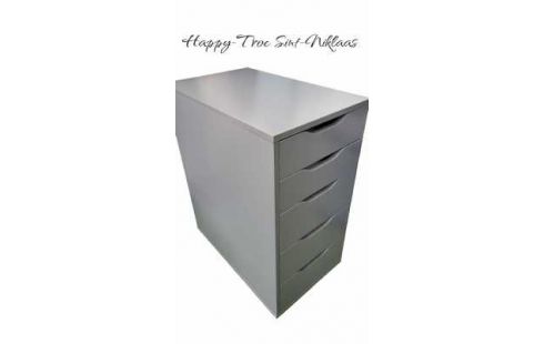 ARCÓN DE DESPACHO 5 CAJONES GRIS FÓRMICA