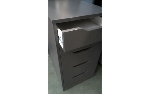 ARCÓN DE DESPACHO 5 CAJONES GRIS FÓRMICA