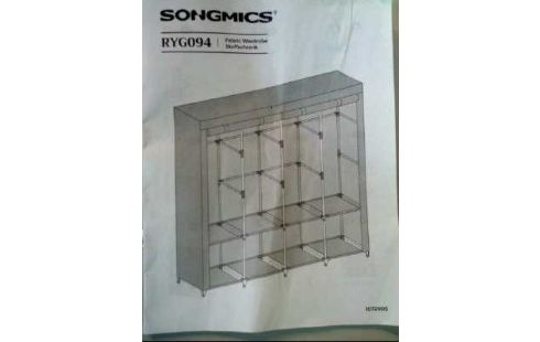 STOFFSCHRANK SCHWARZ <SONGMICS>