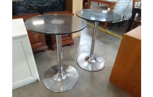 MANGE DEBOUT PLEXIGLAS ROND PIED CHROME L'UNITE