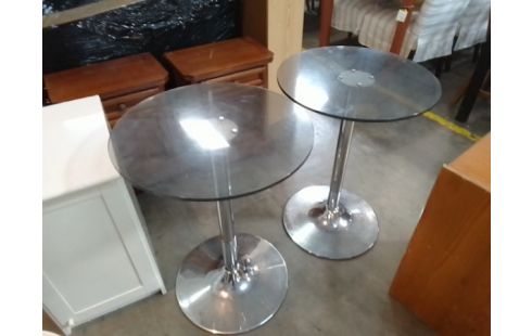 MANGE DEBOUT PLEXIGLAS ROND PIED CHROME L'UNITE