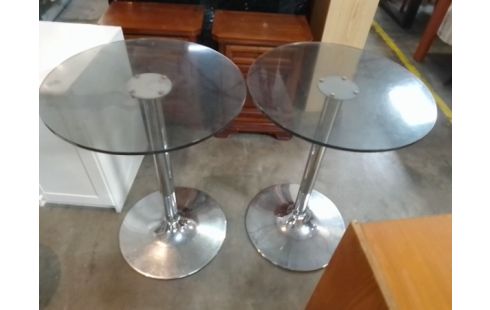 MANGE DEBOUT PLEXIGLAS ROND PIED CHROME L'UNITE