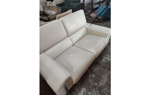 CANAPE CUIR / SIMI BLANC