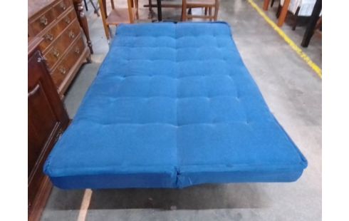 BANQUETTE CLIC CLAC TISSU BLEU