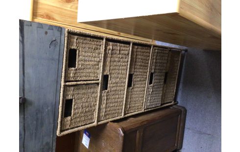 MEUBLE OSIER 6 TIROIRS