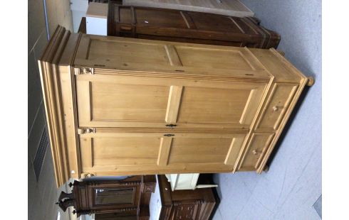 GARDE ROBES PIN 2 PORTES 2 TIROIRS