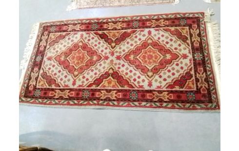 TAPIS SINKIANG 150X90 ROUGE ET BEIGE