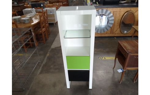 COLONNE BLANC LAQUE 2 TIROIRS