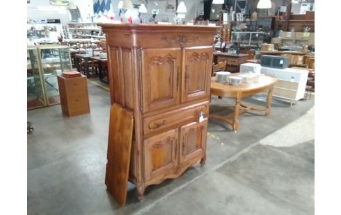 MEUBLE TV BOIS MASSIF 4 PORTES 1 TIROIR