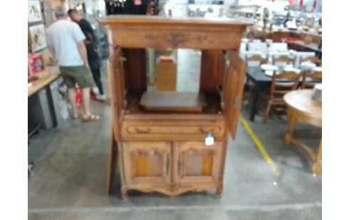 MEUBLE TV BOIS MASSIF 4 PORTES 1 TIROIR