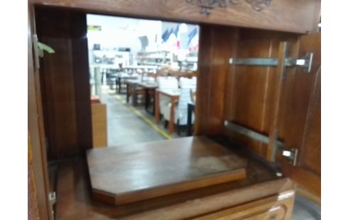 MEUBLE TV BOIS MASSIF 4 PORTES 1 TIROIR