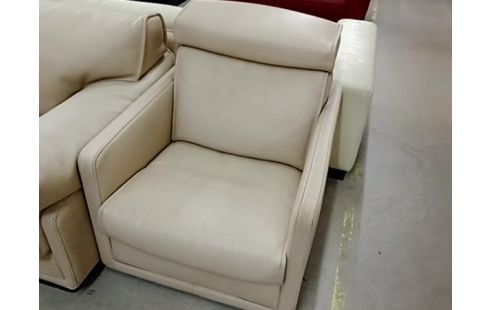 FAUTEUIL CUIR CREME