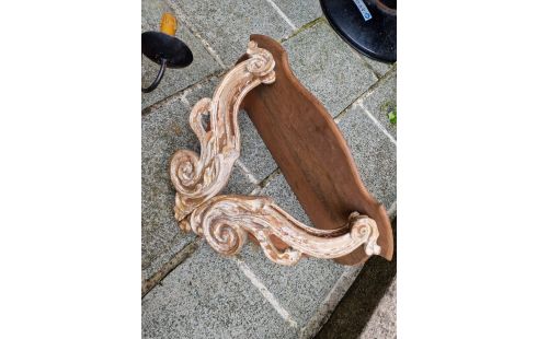 CONSOLE A SUSPENDRE BOIS DORÉ