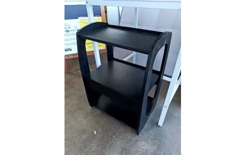 MEUBLE BAS NOIR A ROULETTES  1 TIROIR