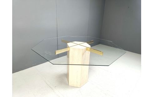 TABLE VINTAGE PIED TRAVERTIN 70' ''ARTEDI