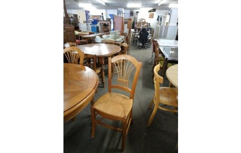 CHAISE ASSISE PAILLEE LOT DE 4