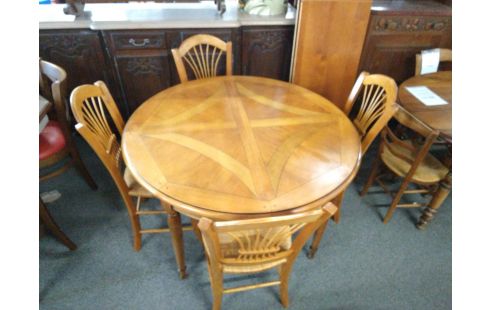 CHAISE ASSISE PAILLEE LOT DE 4