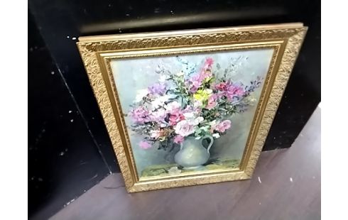 HUILE SUR TOILE BOUQUET DE FLEURS