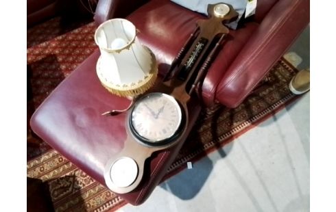 BAROMETRE PENDULE THERMOMÈTRE SUR BOIS