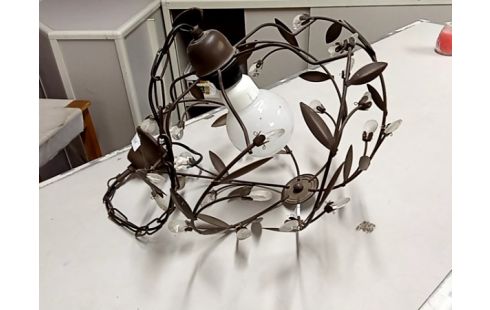 SUSPENSION metal brun rond