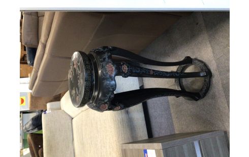 SELLETTE NOIR DÉCORATION FLEURIS