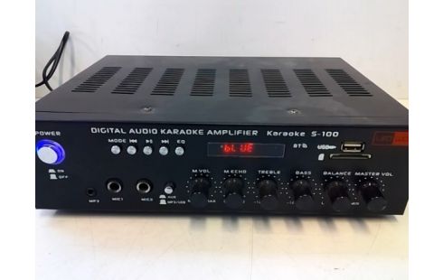 AMPLIFICATEUR KARAOKE LED WOOD S-100